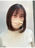 シャギーボブ×秋色（オリーブグレージュ）/20代/30代/40代