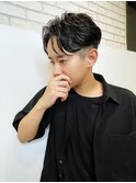 かき上げヘア七三オールバックツーブロックパーク118