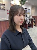 【Look at】20代30代40代地毛風アッシュグレージュ切りっぱなし