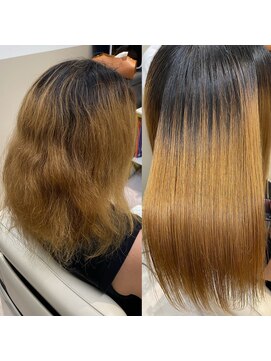 シュヴーブリヤン(cheveux brillants) 【美髪矯正で作る艶髪】ブリーチ髪で負担大な髪も体力次第で