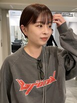 フォト 新宿(foto) ショートボブレイヤーカット切りっぱなしグレージュ
