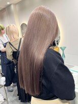 ソル ジングウマエ(SOL JINGUMAE) ミルクティーベージュヘーゼルベージュカラー顔周りレイヤー韓国