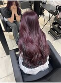 ☆韓国レイヤーブリーチなしダブルカラーラベンダーカシスピンク