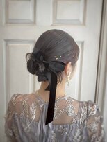 アロマ ヘアー ルーム 新宿3号店(AROMA hair room)&nbsp;リボン　おだんご　ベロアリボン　金箔