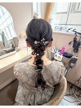 ミラ(Mila) 人気★編みおろしアレンジ♪結婚式ヘアセット