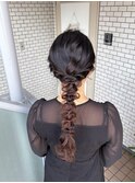 編みおろしヘア ヘアセット お呼ばれヘア