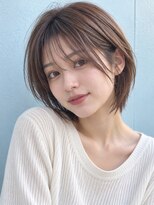 フレイムス ヘアアンドリラックス 大宮東口店(Frames)&nbsp;ショートボブ髪型20代30代40代50代前髪あり前髪なし面長丸顔大宮
