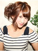かわいい編み込み　アップスタイル×ルーズアップ風　巣鴨店