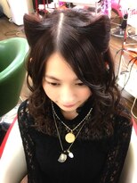 ヘアセットアップス(UP's)&nbsp;黒髪でも可愛くなるアレンジ『ネコ耳ちゃんっハーフアップ～♪』