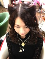 ヘアセットアップス(UP's) 黒髪でも可愛くなるアレンジ『ネコ耳ちゃんっハーフアップ～♪』