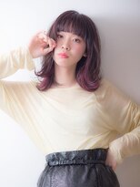 ボアソルテ(Boa Sorte)&nbsp;インナーチェリーピンクのセミロングヘア