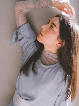 マイ ヘア デザイン 岡崎(MY hair design) ドーリーガールにサラッとストレートロングオリーブグレージュ