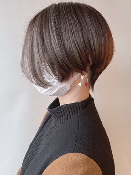 モリオフロムロンドン 原宿本店(morio from London) 【morio 原宿】ハンサムショート ハイライトグレージュカラー