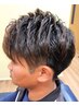 ［メンズ］ポイントパーマ＋カット＋シェービング　6,000円