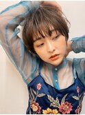 前下がりショートボブパーマ大人可愛い表参道