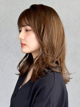 アイティーバイアルバム 藤沢店(IT by ALBUM) くびれヘア_グレーベージュレイヤーロング前髪パーマ_ba462491