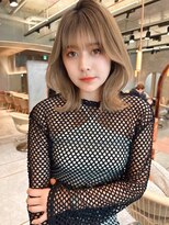 マシェリー バイ ロンド 金山(Ma cherie by Lond)&nbsp;韓国風切りっぱなしボブ×レイヤーカット×ブリーチハイトーン