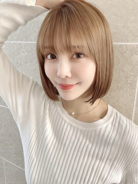 サンド ミュウ 横浜店(sand mieu) ボブディオリーブベージュ髪質改善縮毛矯正フェイスレイヤー