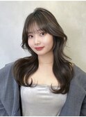 □ 韓国大宮顔周りレイヤーカットくびれヘアハッシュカット