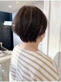 福山人気アッシュブラウン骨格補正ショートヘア10代20代30代小顔