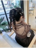 ポニーテールツイン編み下ろし♪