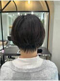 イメチェン外ハネボブ美髪ワイドバングレイヤーショート/大宮