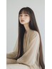 【Les. こだわり】顔周りストレート＋カット＋艶カラー＋高純度ケラチンTR