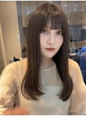 韓国風/レイヤーカット/透明感カラー/顔周りカット/髪質改善