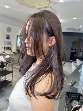 キング 枚方店(K!ng) ハイライトカラーミルクティーベージュレイヤーカット