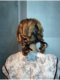 【ツインお団子】結婚式/浴衣/着付/銀座/ヘアセット/アレンジ