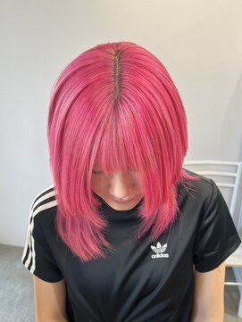 リグ 横浜(Lig.) モーヴピンクブリーチダブルカラーピンクヘアーハイトーンカラー