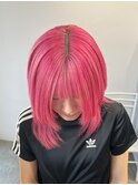 モーヴピンクブリーチダブルカラーピンクヘアーハイトーンカラー