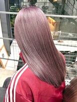 ヘアー アイス 御器所本店(HAIR ICI) ブリーチなしダブルカラー透明感ピンク・パープル ツヤカラー