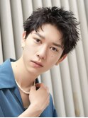 刈り上げアップバングビジネスヘアスパイキーショート