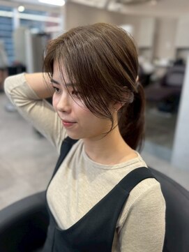 ジエクトカナウ 梅田 【顔周り似合わせカット】チョコレートブラウン