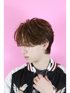 オーシャントーキョー 大阪(OCEAN TOKYO) 韓国ヘアカルマパーマコンマバングセンターパート黒髪ウルフ