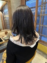 ノフ(knof)&nbsp;ミディアムレイヤー × グレージュカラー × 小顔ヘア