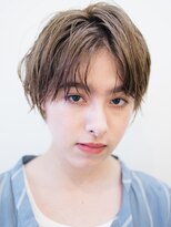 ピズム(PISM) ボーイッシュセンターパート/フォギーベージュ