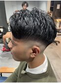 ハイライト/マッシュパーマ/ウルフ/アッシュブラック/柏/MEN'S