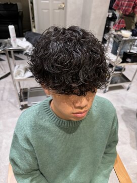 ゼスト リル 新宿(ZEST lill) 波巻きスパイラル マッシュパーマ ハイライト 新宿