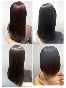 美容室フルール ★縮毛矯正ロング♪コスメストレート髪質改善ココアベージュ