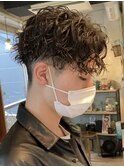 ツイストスパイラルパーマメンズマッシュツイストパーマ梅田30代