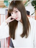 ハイトーン×ストレートロングで可愛いさを☆【藤沢】