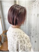 【HOSSY】ピンクブラウン_ショートボブ☆大人ボブ