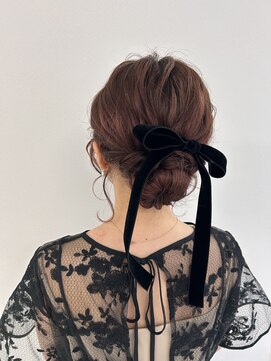 ヘアセットサロン サロンエイミー(salon aemii) 短い髪の方も!ベロアシニヨンヘア