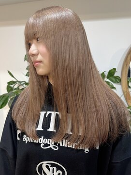 サンク 原宿 表参道(cinq) ミルクティーグレージュ小顔ウルフレイヤーくびれロングレイヤー