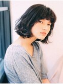 ■無造作パーマ重めボブ/耳かけもM.SLASHたまプラーザ53-13