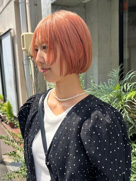 オムズ(OM's) オレンジピンクカラー/ミニボブ／レイヤーボブ