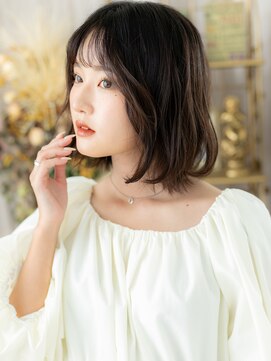 カバーヘア ブリス 志木南口駅前店(COVER HAIR bliss) 乾かすだけ大人可愛い黒髪ゆるふわボブパーマc7志木20代30代40代