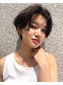 【松根ボブショート】王道センターパートマッシュショート◎30代